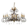 Amarilli Bronze And Gold - Elstead Lighting - lampa wisząca 10-ramienna
