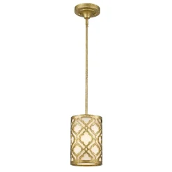 Arabella Distressed Gold Ø17 - Elstead Lighting - lampa wisząca klasyczna