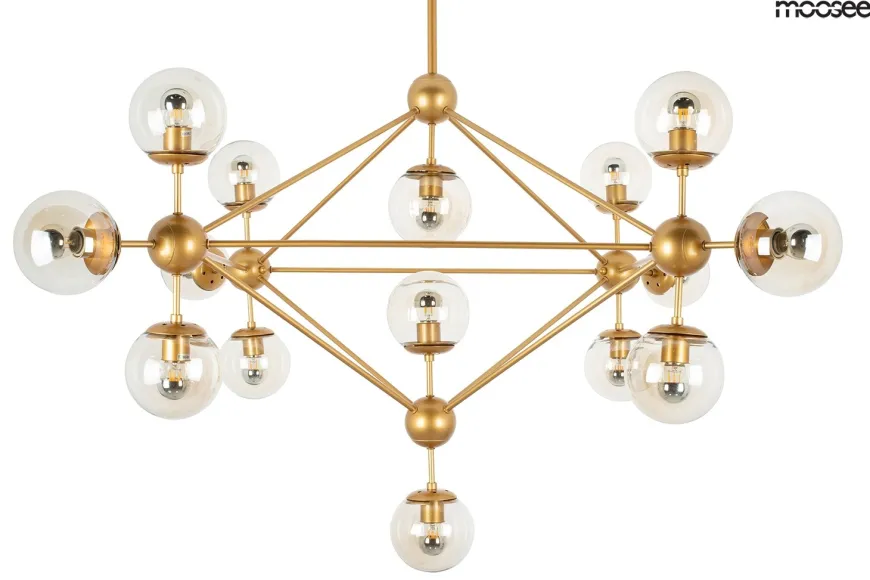 Astrifero 15 Złota / Bursztynowa - Moosee - lampa wisząca