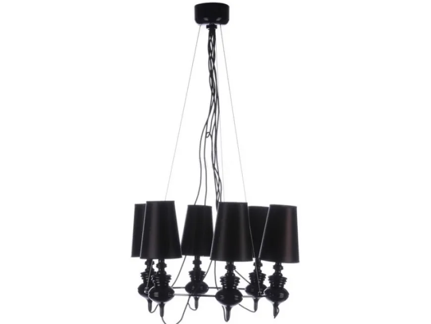 BAROCO 6 BLACK - Azzardo - lampa wisząca