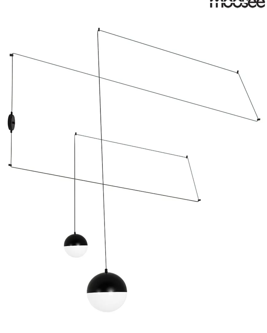 Bowl Duo Czarna - Moosee - lampa wisząca