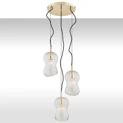 Cadiz 1464 - Argon - lampa wisząca 3 pł. na okrągłej podsufitce