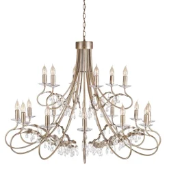 Christina Silver And Gold - Elstead Lighting - lampa wisząca 18-ramienna