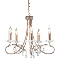 Christina Silver And Gold - Elstead Lighting - lampa wisząca 5-ramienna