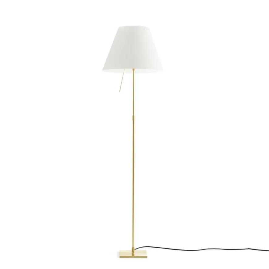 Costanza H120/160 mosiądz biały, złoty - Luceplan - lampa podłogowa