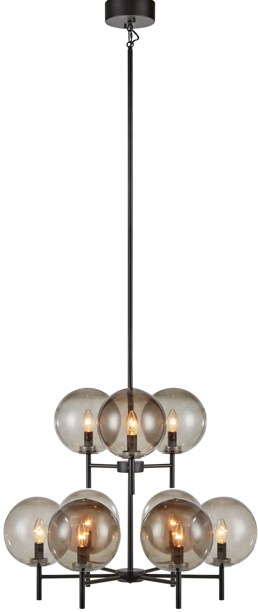 Crown czarny, przydymiony - Markslöjd - lampa wisząca