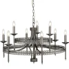 Crown Iron Gate - Elstead Lighting - lampa wisząca 9-ramienna