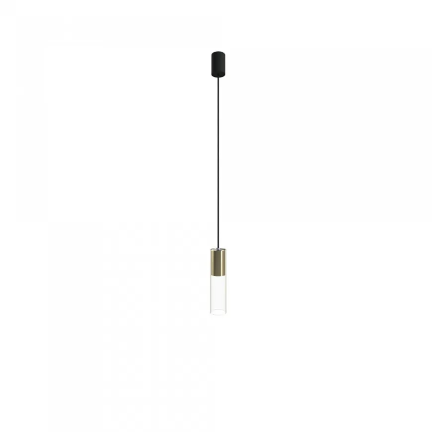 Cylinder Solid Brass M - Nowodvorski - lampa wisząca nowoczesna