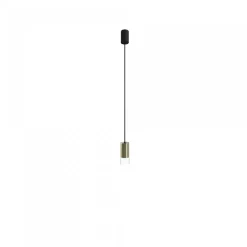 Cylinder Solid Brass S - Nowodvorski - lampa wisząca nowoczesna