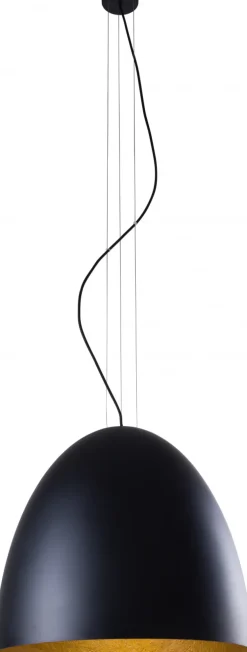 Egg L Black-Gold 9024 - Nowodvorski - lampa wisząca nowoczesna
