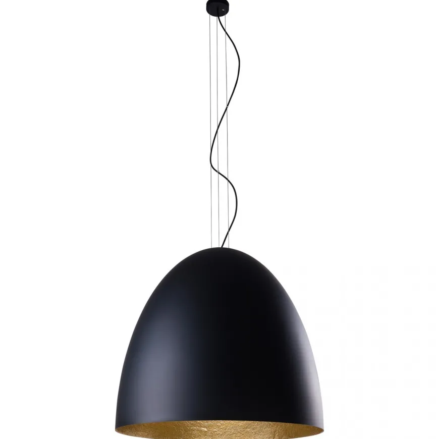 Egg Xl Black-Gold 9026 - Nowodvorski - lampa wisząca nowoczesna