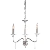 Finsbury Park Polished Nickel - Elstead Lighting - lampa wisząca 3-ramienna