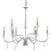 Finsbury Park Polished Nickel - Elstead Lighting - lampa wisząca 8-ramienna