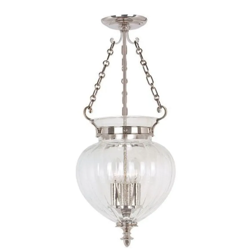 Finsbury Park Polished Nickel Ø28 - Elstead Lighting - lampa wisząca klasyczna