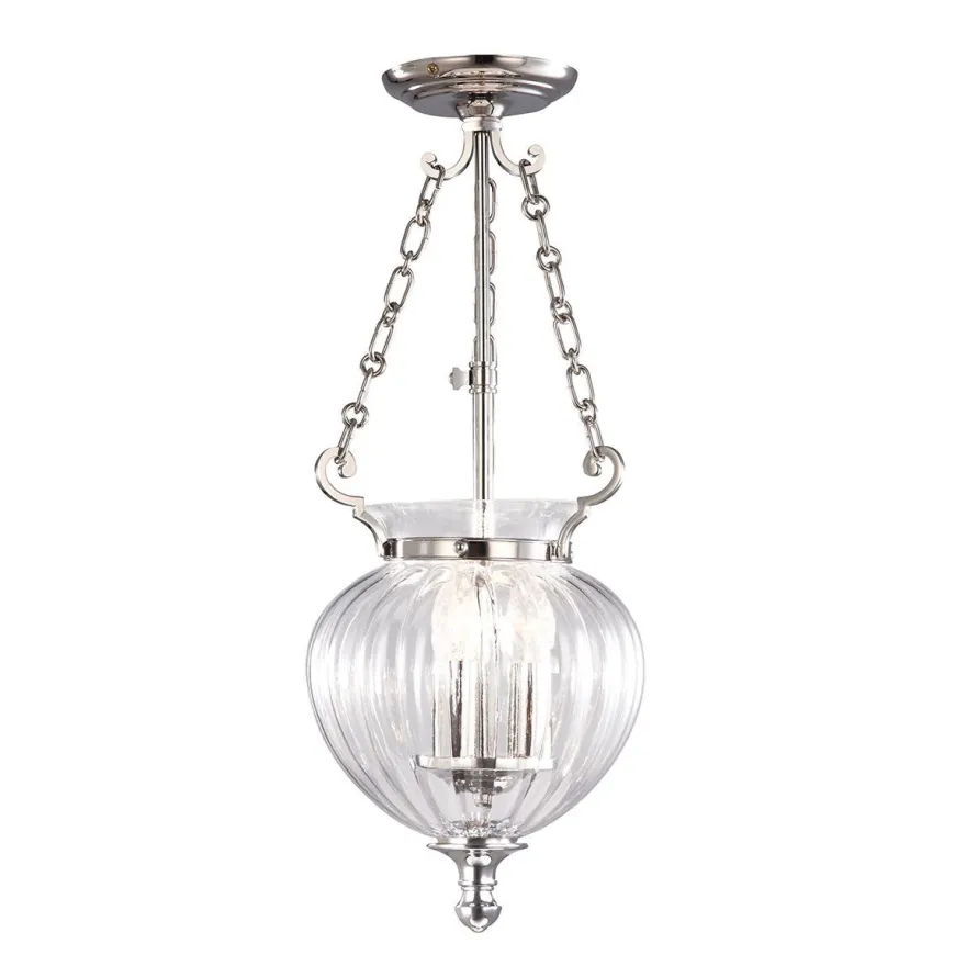 Finsbury Park Polished Nickel Ø22 - Elstead Lighting - lampa wisząca klasyczna