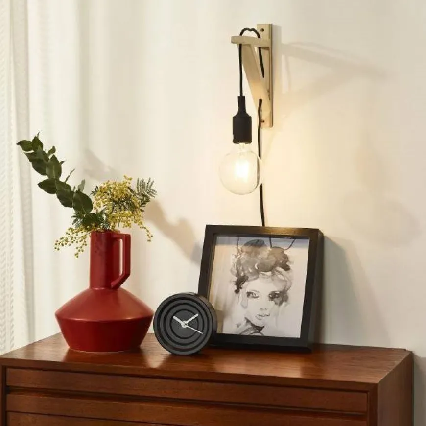 Fix H22,5 czarny - Lucide - lampa ścienna