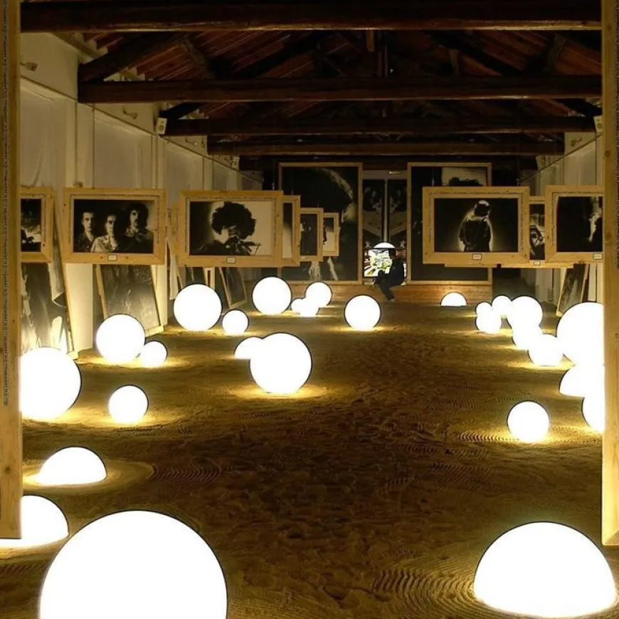 Globo In Ø70 biały - Slide - lampa biurkowa