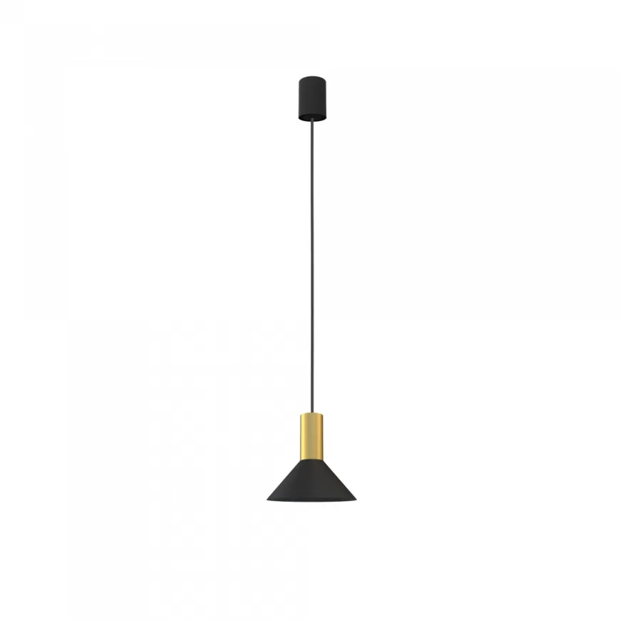 Hermanos A Black-Solid Brass - Nowodvorski - lampa wisząca nowoczesna