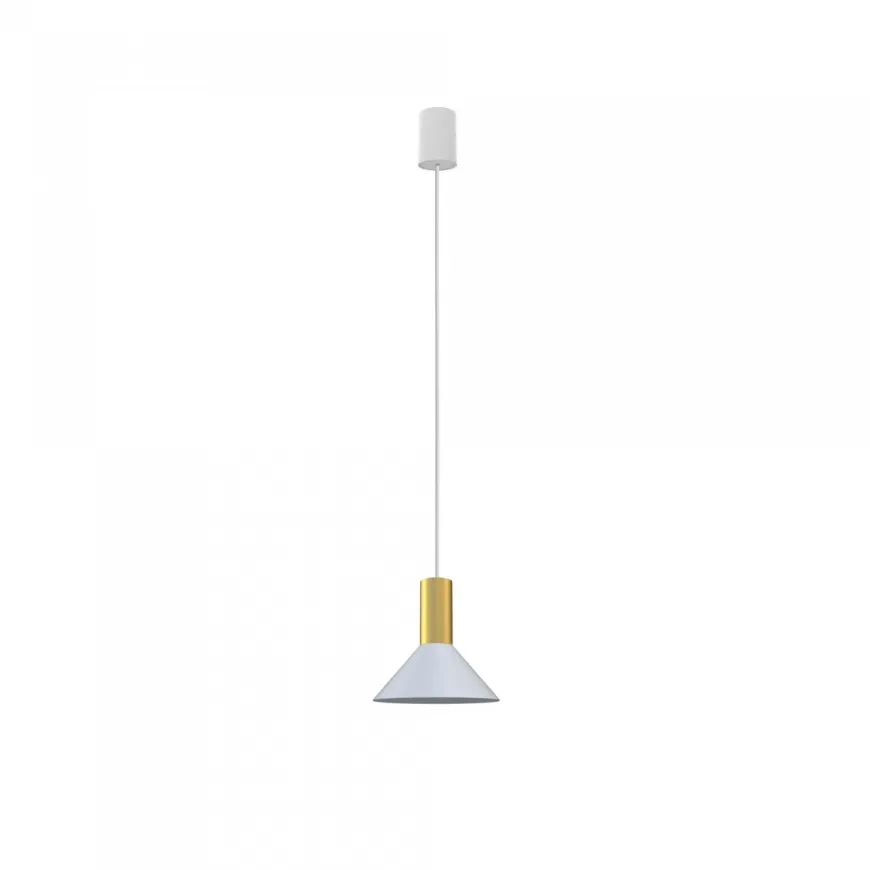 Hermanos A White-Solid Brass - Nowodvorski - lampa wisząca nowoczesna