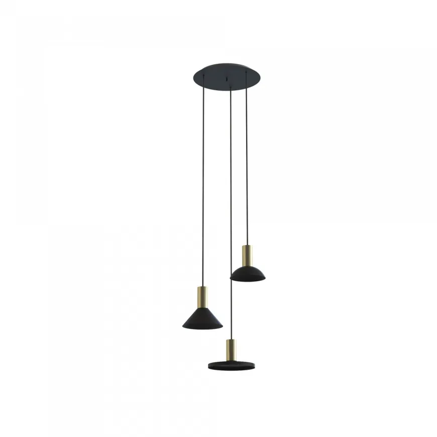 Hermanos Iiiblack-Solid Brass - Nowodvorski - lampa wisząca nowoczesna