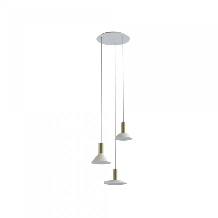 Hermanos Iiiwhite-Solid Brass - Nowodvorski - lampa wisząca nowoczesna
