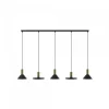 Hermanos V Black-Solid Brass - Nowodvorski - lampa wisząca nowoczesna