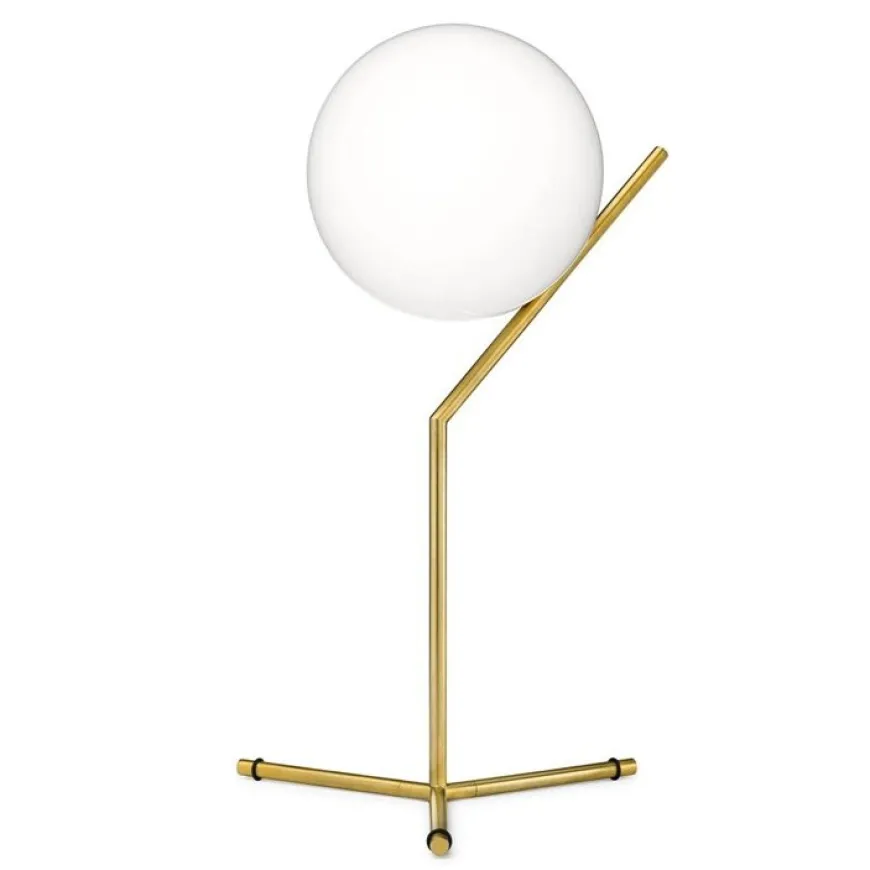 Ic T1 H53 mosiądz, biały - Flos - lampa biurkowa