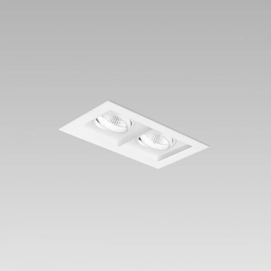 Karo 80 2 lamps square trim biały - XAL - oprawa wpuszczana