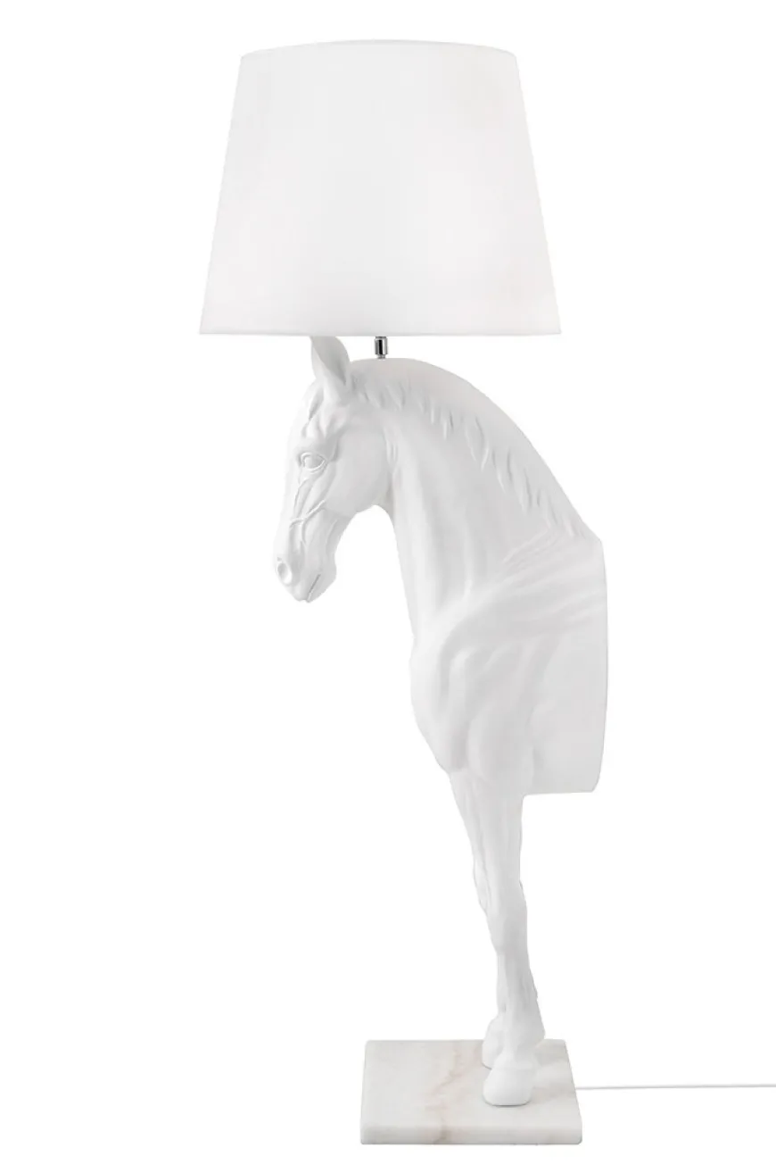 Koń Horse Stand S Biała - King Home - lampa podłogowa