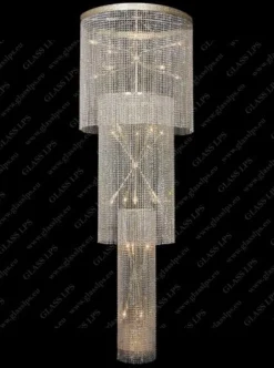 L15 544/27/6; F 3 floor - Glass LPS - kryształowa lampa sufitowa