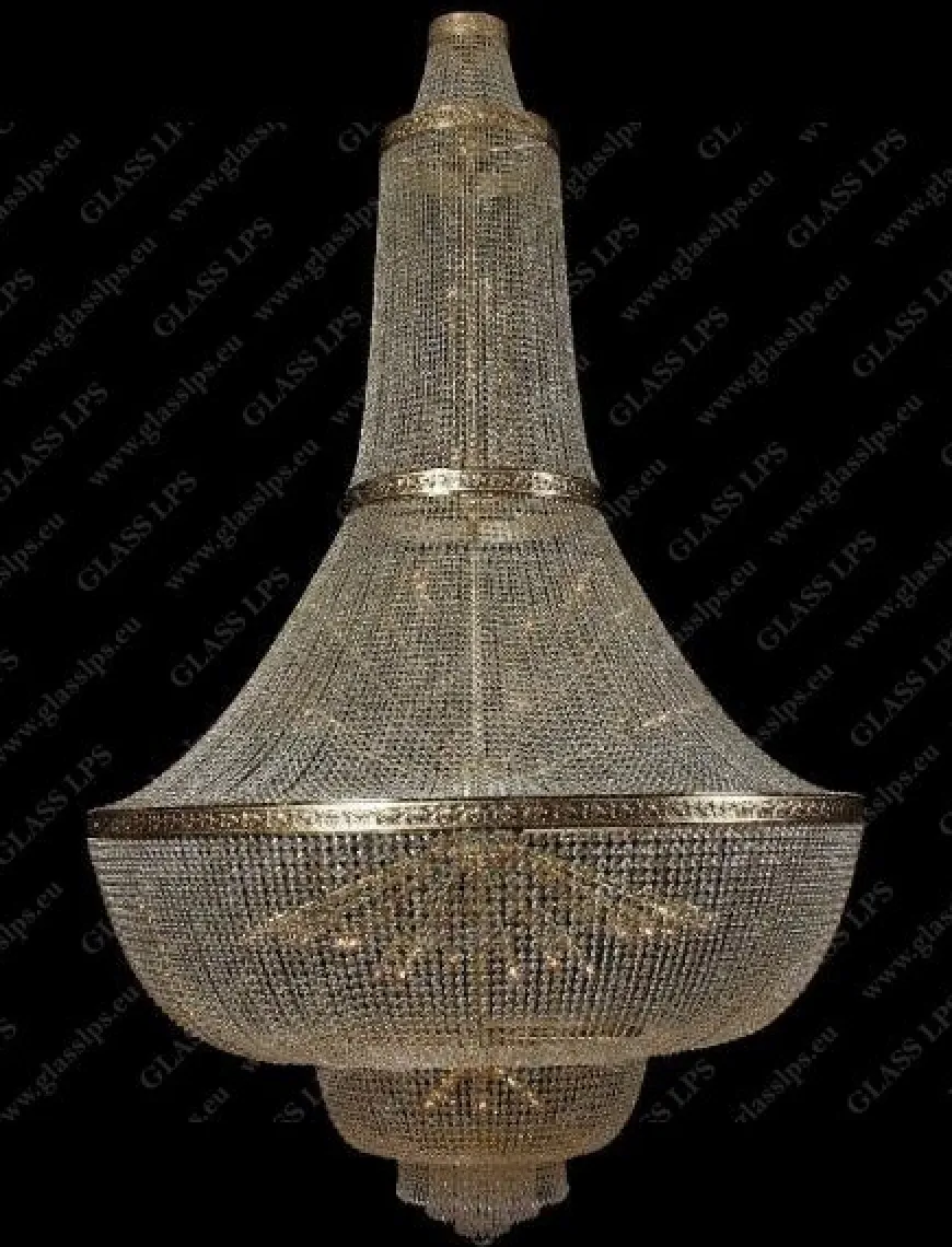 L15 571/60/3; F 2 floor - Glass LPS - kryształowy żyrandol