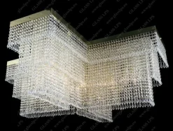 L15 654/20/3; F 3 floor, 4 x arms 30 - Glass LPS - kryształowa lampa sufitowa