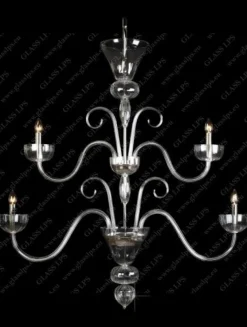 L11 901/04/0; F 2 floor, flat, SILVER - Glass LPS - kryształowy żyrandol