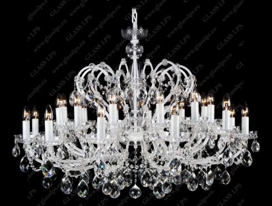 L14 504/24/1; F (2 floor, white), Ni - Glass LPS - kryształowy żyrandol
