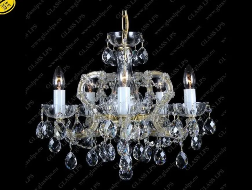 L14 001/05/1; F cut - Glass LPS - kryształowy żyrandol