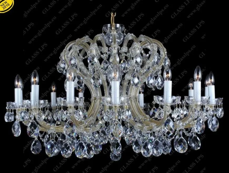 L14 004/16/1; F cut - Glass LPS - kryształowy żyrandol