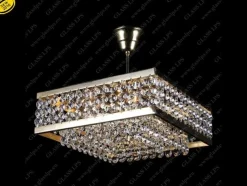 L17 201/06/6; F tube - Glass LPS - kryształowa lampa sufitowa