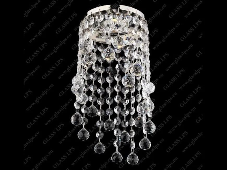 L17 564/01/4; Ni - Glass LPS - kryształowa lampa sufitowa