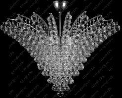 L17 555/18/4; Ni - Glass LPS - kryształowa lampa sufitowa