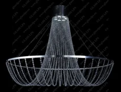 L17 574/06/6; Ni - Glass LPS - kryształowa lampa sufitowa