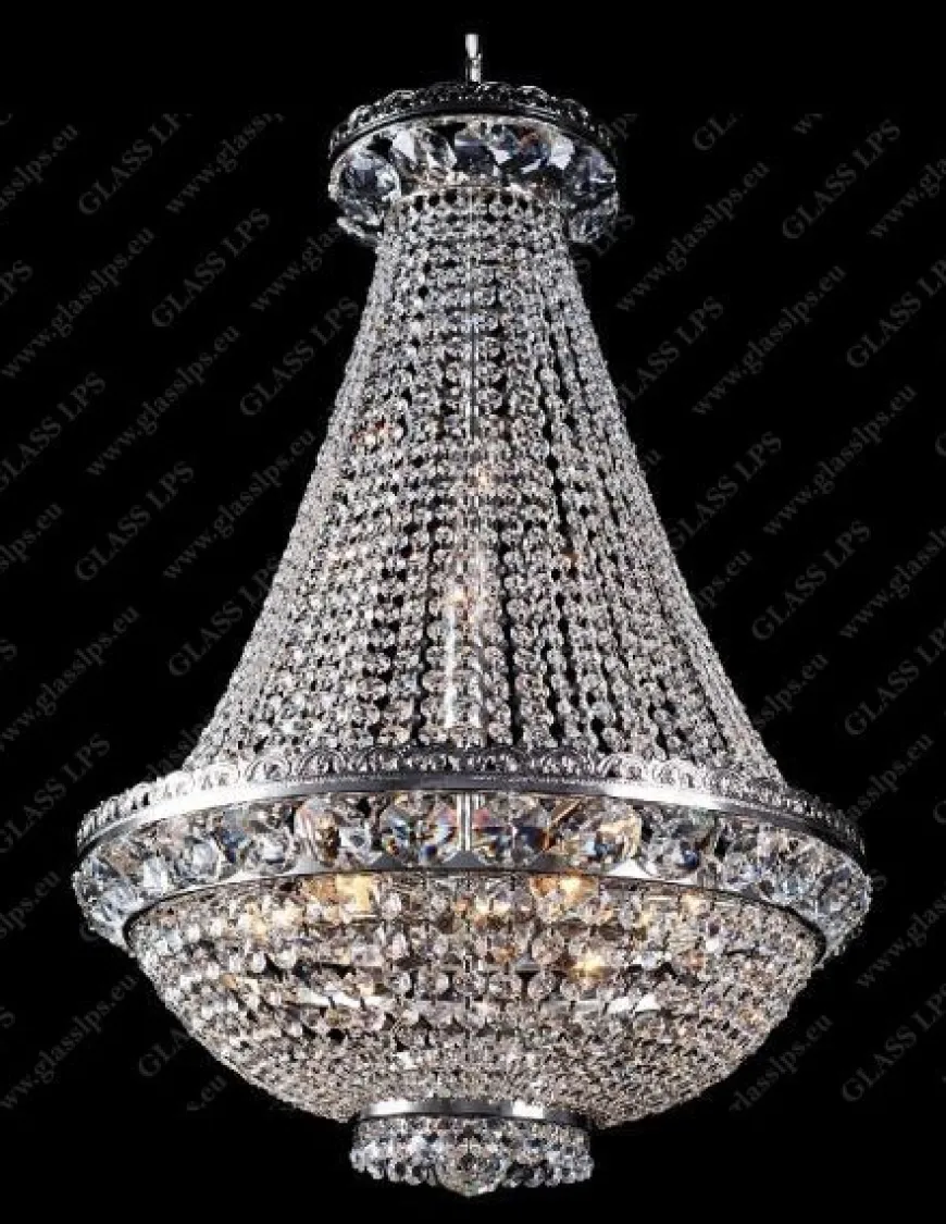 L15 557/08/6; Ni - Glass LPS - kryształowy żyrandol