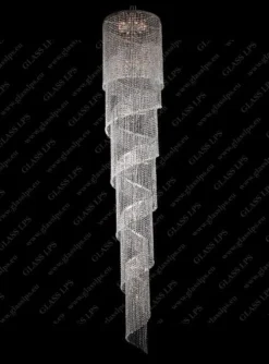 L15 512/36/3; Ni - Glass LPS - kryształowa lampa sufitowa