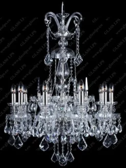 L11 898/10/1-A, 2; SILVER - Glass LPS - kryształowy żyrandol