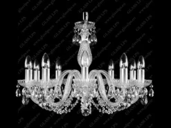 L11 006/10/1-A; F 1 floor, SILVER - Glass LPS - kryształowy żyrandol