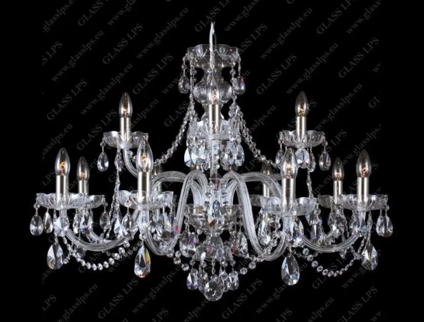 L11 801/12/1-A; F 2 floor, SILVER - Glass LPS - kryształowy żyrandol