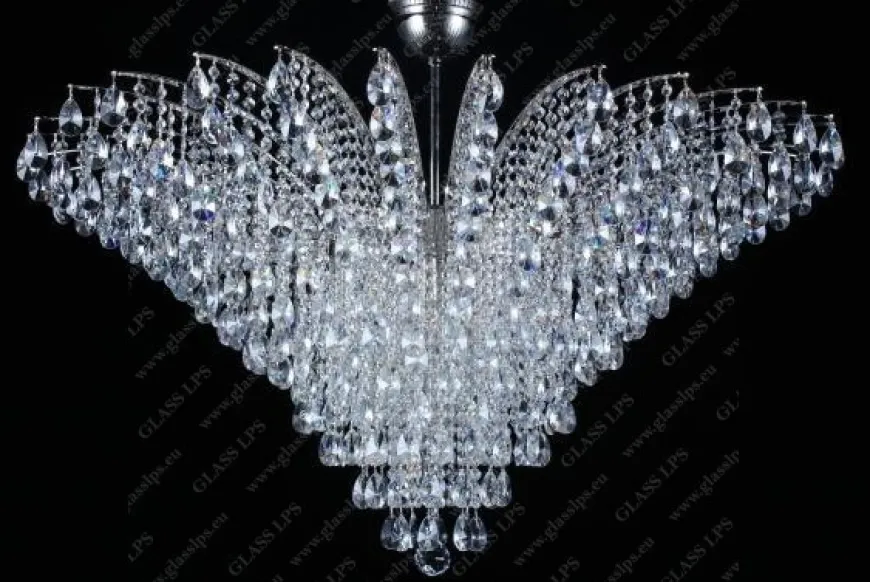 L17 555/23/1-A; Ni - Glass LPS - kryształowa lampa sufitowa