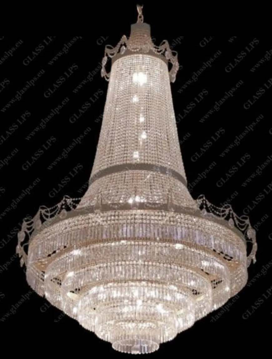L15 552/30/1-A, 3-P - Glass LPS - kryształowy żyrandol