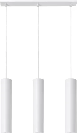 Lagos 3 Biały - SOLLUX LIGHTING - lampa wisząca