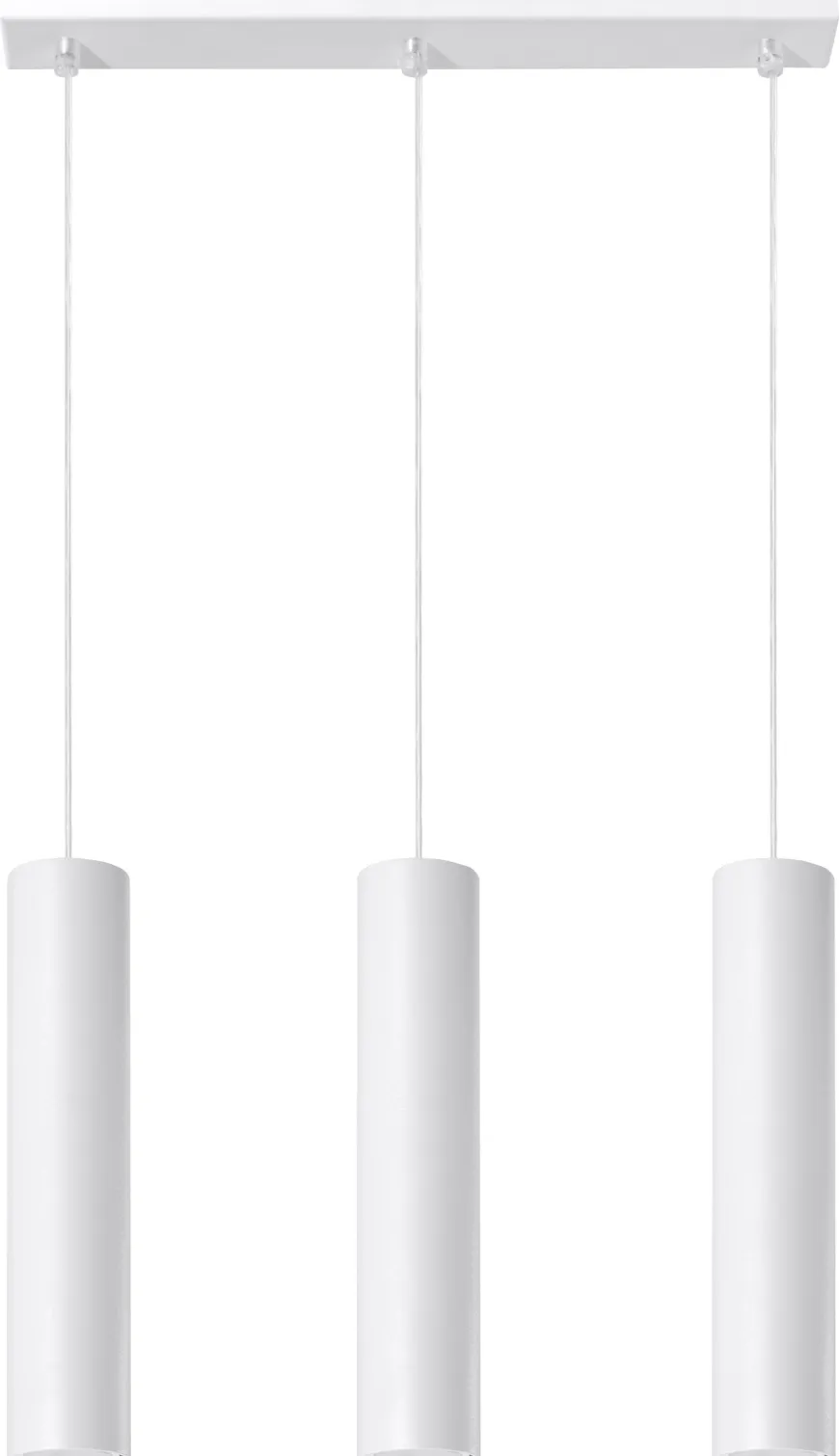 Lagos 3 Biały - SOLLUX LIGHTING - lampa wisząca