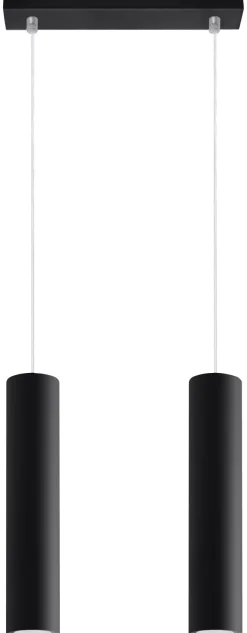 Lagos 2 Czarny - SOLLUX LIGHTING - lampa wisząca